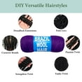 thumbnail image 5 of 2/3/4 Roll Natural Black Brazilian Wool Hair Yarn for Jumbo Braids Braiding Hair for Soft Faux Locs Goddess Locs Hair Extension Senegalese Twist Crochet Hair for Black Women(Natural Black,6Roll), 5 of 6