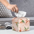 thumbnail image 4 of Leather Tissue Box Cover Square - Simple Hummingbird Floral Print Waterproof Tissue Box Holder Paper Case Organizer Dispenser for Modern Home Office Room Home Bathroom Decor, 4 of 7