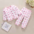 thumbnail image 2 of Odeerbi 2024 Newborn Baby Boy Girl Cute Print Flannel Multicolor Cardigan Flannel Suit, 2 of 3