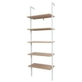 thumbnail image 2 of UWR-Nite Industrial Ladder Shelf, 5-Tier Wood Wall-Mounted Bookcase with Stable Metal Frame, 71 Inches Storage Rack Shelves Display Plant Flower, Stand Bookshelf for Home Office, 2 of 6