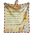thumbnail image 1 of LHSHID Fathers Day Grandpa Gifts from Granddaughter Birthday Gifts for Grandpa from Granddaughter Best Gift for Grandfather from Granddaughter Father's Day Grandpa Gift Ideas Throw Blanket 40x50in, 1 of 5