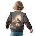 thumbnail image 3 of Xoenoiee Robin Moon Plum Blossom Print Toddler Baby Girls Sweatshirts Long Sleeve Ruffle T Shirt Kids Casual Pullover Top Blouse T-Shirt, Size 1-2 Years, 3 of 7