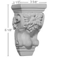 thumbnail image 2 of Ekena Millwork 3 5/8"W x 2 1/2"D x 6 1/8"H Small Scroll Corbel, 2 of 5