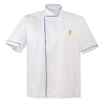 thumbnail image 2 of Chaqueta de chef de manga corta para hombre, ropa de cocina, mujer, uniforme de gastronomía para L, 2 of 8