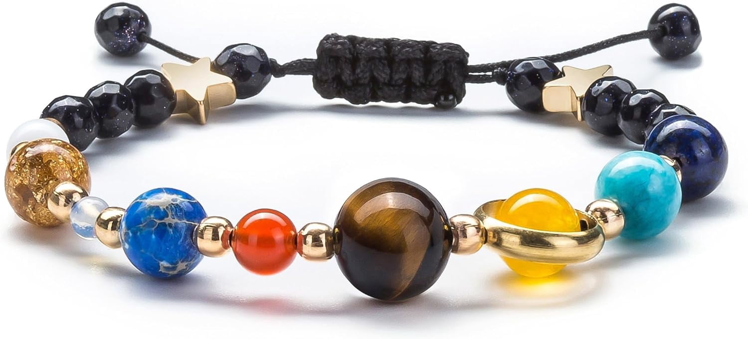 GeorgeX Pulseras de Mujer, Pulsera Trenzada Ajustable con Piedras ...