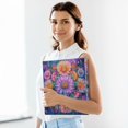 thumbnail image 6 of FORMRS 3 Ring Binder with Pockets 1.5" D-Rings Clip Board 200 Sheets Capacity, Light Purple Flowers, 6 of 8
