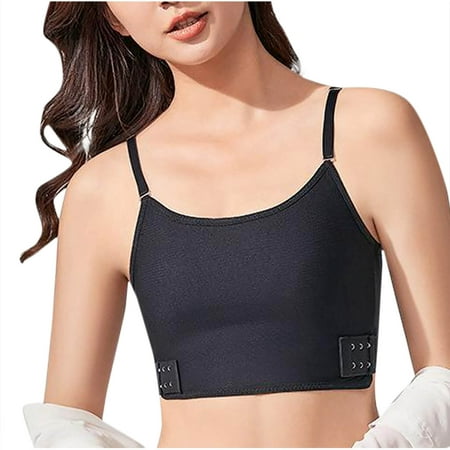 Gnurob Sports Bra for Women Padded: Workout Criss Cross Bralettes Wirefree Brassiere Beauty Back Smoothing Bras Thin Cup Bralette for Yoga Jogger Bodybuilder Clearance Saving Black Medium
