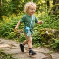 thumbnail image 4 of Toddler Barefoot Shoes, Wide Toe Box Zero Drop Sneakers for Boys Kids, Hook-and-Loop Non-Slip Walking Shoes BlackWhite T6, 4 of 7