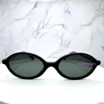 thumbnail image 2 of MIU MIU Womens Sunglasses Black NIB Skinny Round Oval Gold Metal Logo Authentic, 2 of 6