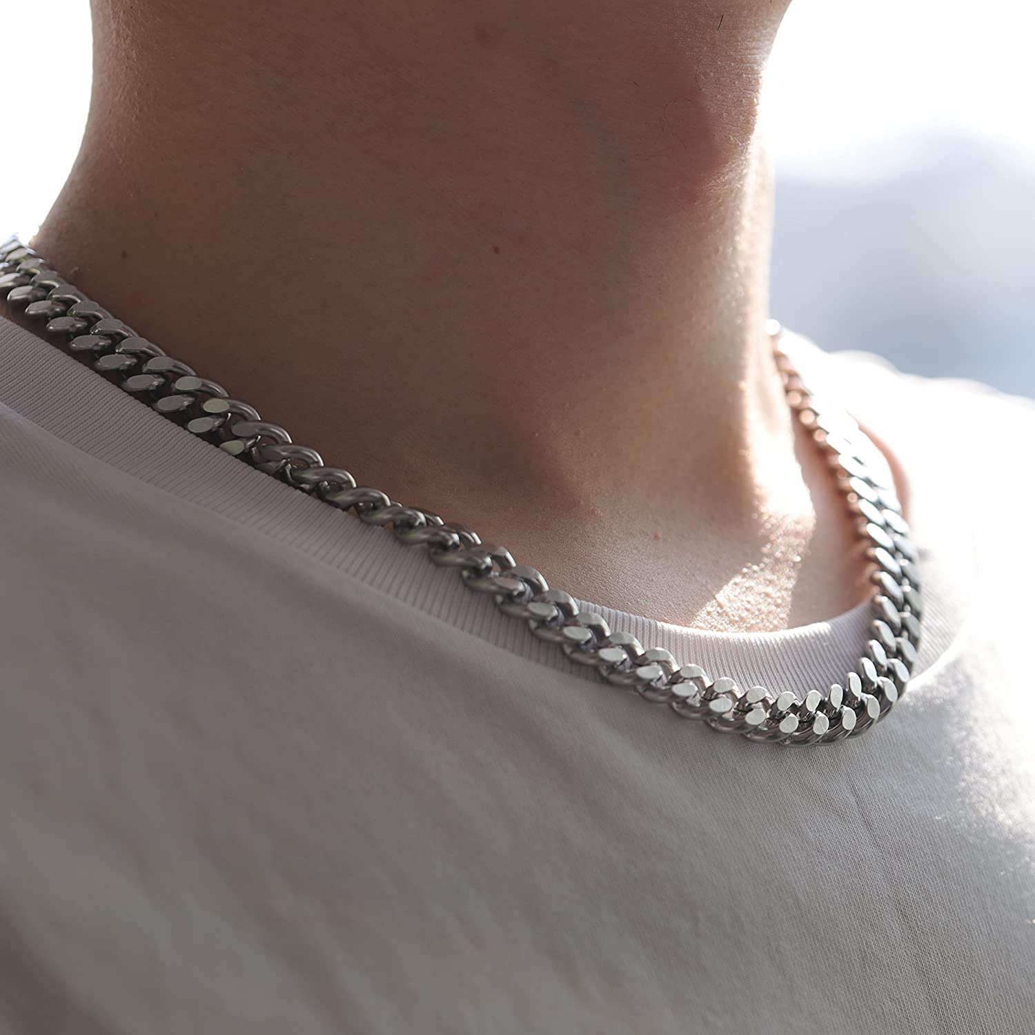 Mens Chunky Miami Cuban Chain Necklace 