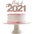 thumbnail image 1 of Class Of 2021 Cake Topper Rose Gold GlitterHTOOQ Graduation Cake Topper 2021,Graduation Decorations for Girl,Graduation Party Supplies 2021 - -, 1 of 2