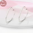 thumbnail image 2 of [Elegant 925 Sterling Silver Earrings] 1 Pair Elegant 925 Sterling Silver Heart Hoop Earrings, Synthetic Stone, Sexy Style, Gift for Women, Perfect for Valentine'S Day, Birthday, Christmas,,Silver, 2 of 6