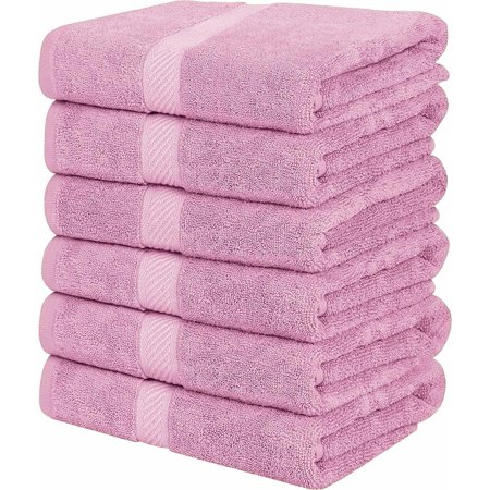Pack of 6 Cotton Bath Towels 24x48" Pool Gym Towels