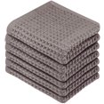 thumbnail image 1 of Kitchen Discloths Set (6 Pack), 13 x 13 inch Soft Dish Cloths Quick Absorbent Waffle Weave Fast Drying Dish Towels 100% Cotton Dish Rag Kitchen Cloth for Washing Dishes, Machine Washable, Brown, 1 of 7