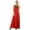 Red, variant on Bimba Women Long Red Maxi Dress Embroidered Neck Trendy Chic Custom Clothing