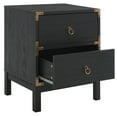 thumbnail image 4 of SAFAVIEH Galio Traditional Style 2 Drawer Nightstand, Black/Gold (18.5 in. W x 15.4 in. D x 22.2 in. H), 4 of 12
