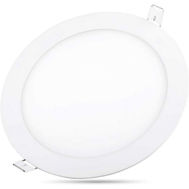 HUGFEGWE Ultra Thin 12W LED Ceiling Panel Light 6" Recessed Round Downlight for Home, Office, Mall, Low Energy Consumption Non Dimmable with Driver 6000K (12W, White) CJB91-28283