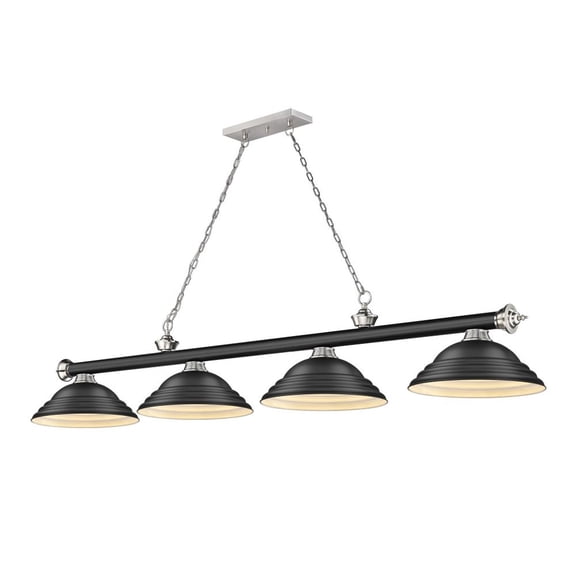 2306-4MB-BN-SMB-Z-Lite-Cordon - 4 Light Billiard In Traditional and Classical Style-13.75 Inches Tall and 14 Inches Wide