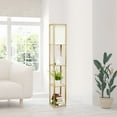 thumbnail image 6 of Lalia Home Column Shelf Floor Lamp with Linen Shade, Tan, 6 of 7