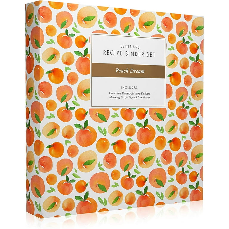 Recipe Binder Kit 8.5x11 (Peach Dream) - Full-Page with Clear Protecti –  Jot & Mark