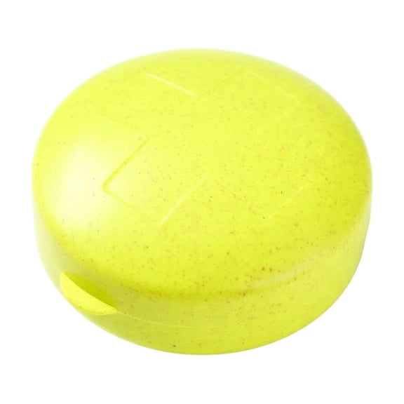 Round Pill Organizer 5 Compartment Green Portable Container for Travel and Purses
