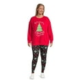 thumbnail image 6 of Christmas Women's Plus Size Light-Up Graphic Sweatshirt from Feeling Festive, 6 of 6