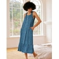 thumbnail image 4 of Ekouaer Women's Nightgowns Long Sleeveless Night gown with Pockets Soft Ladies Nightdress, 4 of 7