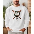thumbnail image 3 of Camo Baseball Unisex Sweatshirt Camouflage Sports Pride Pullover for Adults, Teens & Kids White Sweatshirt Adult X-Large, 3 of 7