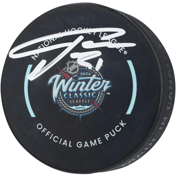 Philipp Grubauer Seattle Kraken Autographed 2024 Winter Classic Hockey Puck - Fanatics Authentic Certified