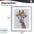 thumbnail image 4 of Stupell Industries Eclectic Flower Crown Giraffe Gray Framed Print Under Glass, 13 x 16, by The Prints Vibe, 4 of 8