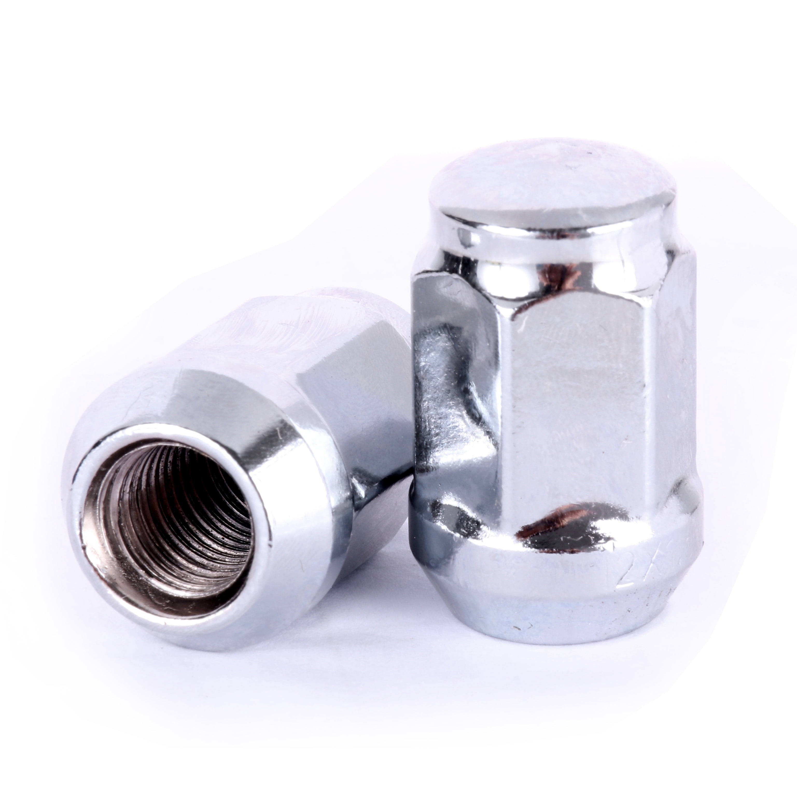 cciyu Set of 20 Silver Spline Chrome Wheel lug Nuts 12x1.5 for Ford for Lincoln for Mercury 1989-2015