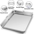 thumbnail image 5 of Stainless Steel Baking Sheet with Rack Set [1 Pans + 1 Racks], Cookie Sheet with Cooling Rack, Cookie Pans for Roasting Grilling,Size 10.4"x 8" , Non Toxic & Heavy Duty & Easy Clean,Dishwasher Safe, 5 of 8