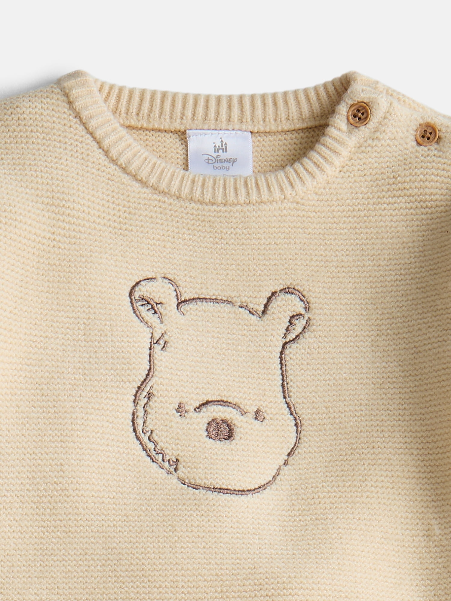 Disney Baby Wishes + Dreams Winnie the Pooh Crewneck Sweater, Pants and Hat Set, 3 Piece, Sizes 0/3M-18M