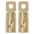 thumbnail image 1 of Battery Lugs, Welding Free High Accuracy Gold Plated Connector Screw Ring Terminal Brass Tight Wire Fit  For Audio Modification 0GA For 0-2GA, 1 of 8