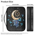 thumbnail image 5 of FKELYI PU Leather Bible Cover with Handle Book Cover Blue Butterfly Dreamcatcher Moon Print Zippered Church Bible Bag for Prayer Christian Bag Book Carrier Organizer Holder, 5 of 6