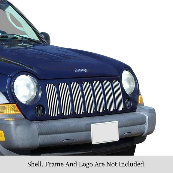 APS 2005-2007 Jeep Liberty Not For Renegade Stainless Steel Billet Grille 8x6 vertical billet