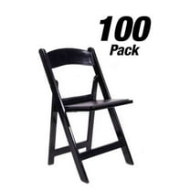 Chair Folding Resin - Black with Black Vinyl Cushion (A Series)) - 100 Pack