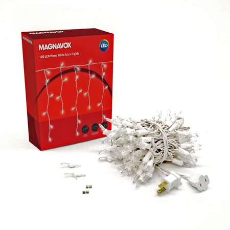 

100lt Warm White LED Smooth Mini Icicle Lights