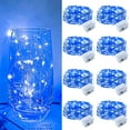 thumbnail image 1 of czcpp-Blue LED Fairy Lights - 8 Pack, Battery Operated Mini String Lights, 7FT 20LED Silver Wire Fairy Lights Mini Firefly Starry String Lights Waterproof Twinkle Lights for Wedding Christmas Decor, 1 of 4