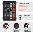 thumbnail image 2 of Crystal Tempered Glass Organizer Drawer Holder Compatible with Nespresso Vertuo Capsules, Compatible with 40 Big or 52 Small Vertuoline Pods, 12'' Wide by 15.6'' Deep by 3.5'' High, 2 of 7