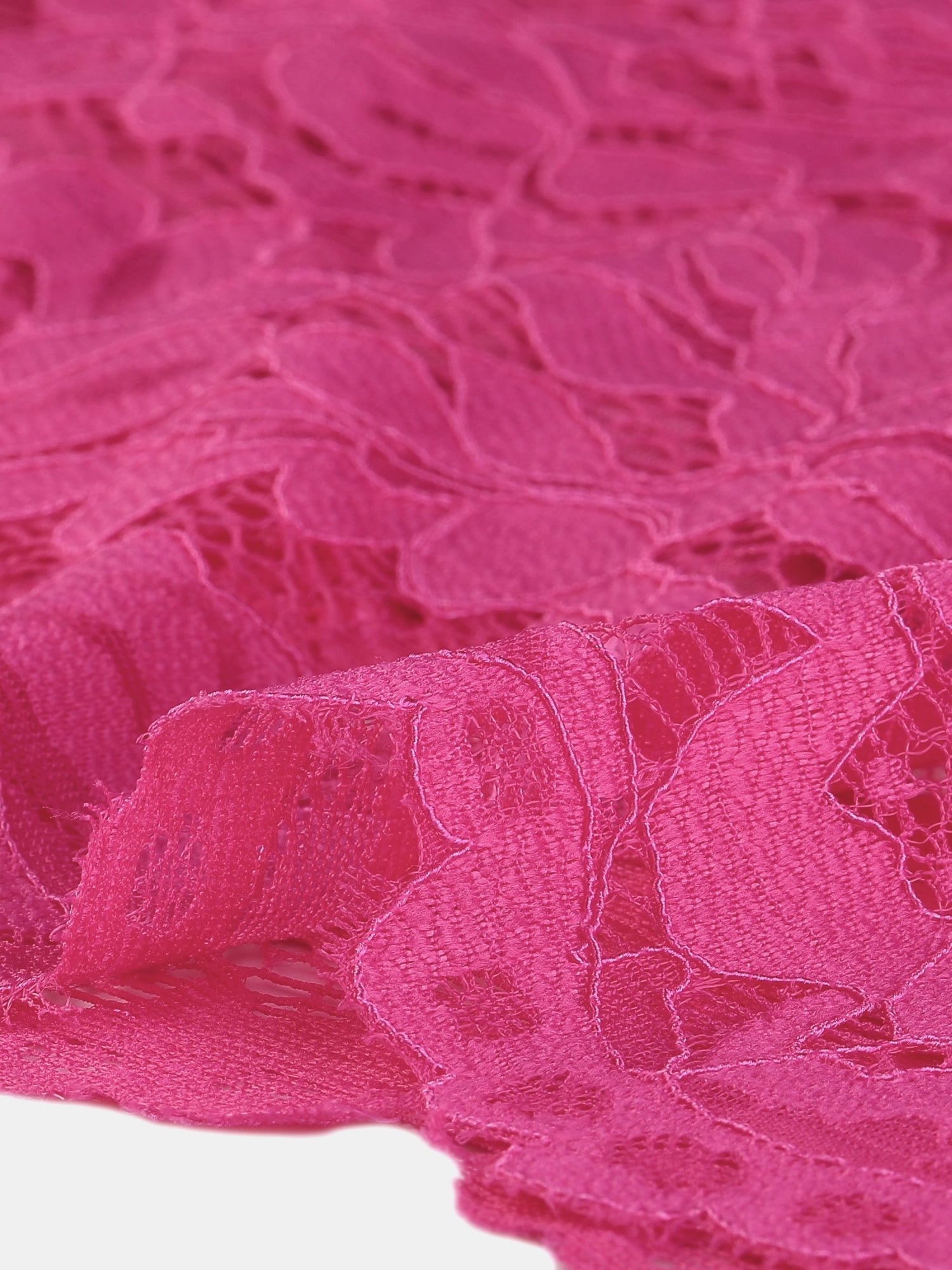 DARING DIVA Lace Halter Neck Sleeveless Bodycon Cocktail Sheath Dress M Hot Pink