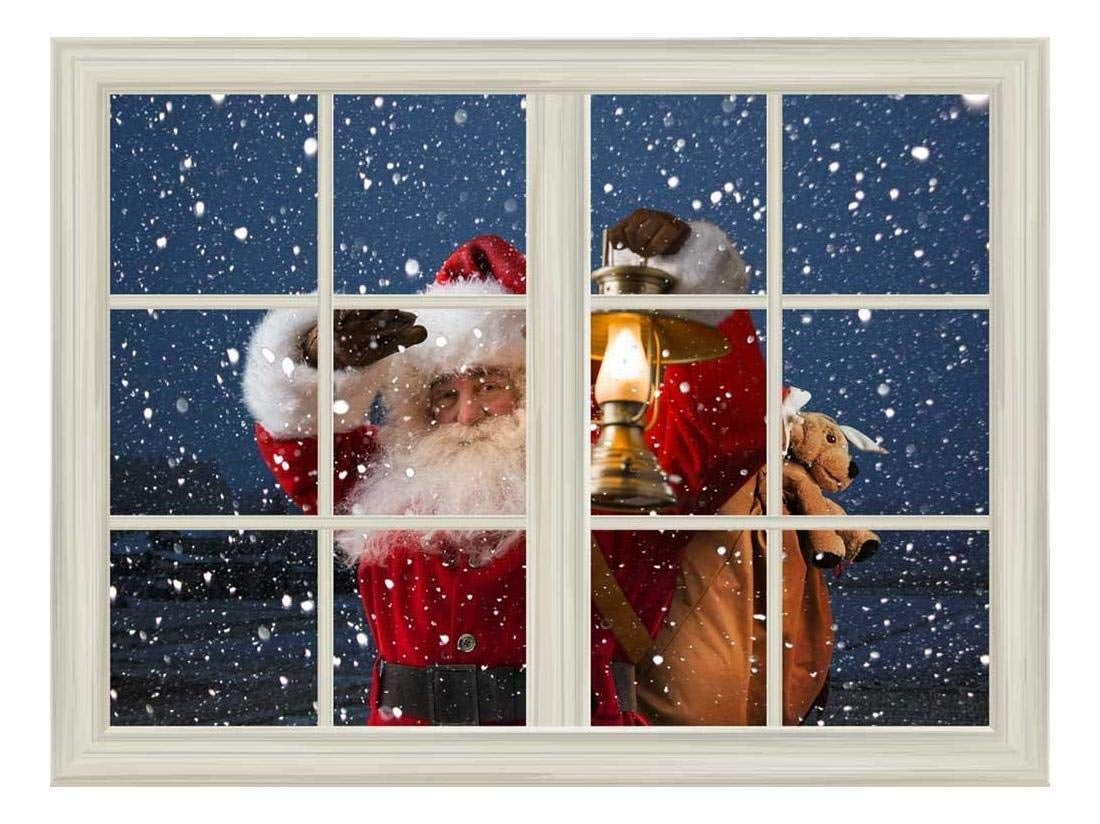 wall26 Removable Wall Sticker/Wall Mural Santa Claus Carrying Gifts