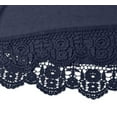 thumbnail image 5 of JWD Women's Tops Long Sleeve Lace Trim O-Neck A Line Tunic Blouse Navy Blue-Medium, 5 of 5