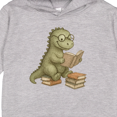 thumbnail image 3 of Inktastic Dinosaur Reading Books Cute Glasses Illustration Toddler Hoodie, 3 of 4