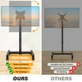 thumbnail image 6 of RTVR Modern Rolling TV Stand with Wheels for 13 to 50 inch Screens Mobile Tilt Metal TV Cart Stand, 6 of 10