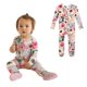 thumbnail image 1 of Pijama Footie Posh Peanut de 3 a 6 meses con cierre con volantes, 1 of 8