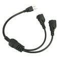 thumbnail image 4 of Cordon d'Alimentation en Y, Prise US 100-240V Mâle à Femelle PVC 3 Broches 1 à 2 Prises pour Moniteur pour Extérieur, 4 of 8