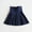 Navy, variant on Girls High Waisted A-Line Skirt Stretchy Knitted Cute Flared Pleated Skater Uniform Skirts