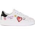 thumbnail image 2 of Guess Rockies Women's Lace Up Leather Logo Print Trainers In White Size 8.5, 2 of 6