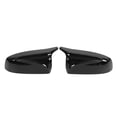 thumbnail image 2 of Door Mirror Cover Trim, Wearproof UV Resistant Waterproof 2pcs Rearview Mirror Cap Colorfast Lightweight  for Car Replacement for E71 X6 2008-2013 Carbon Fibe Style,Glossy Black, 2 of 7